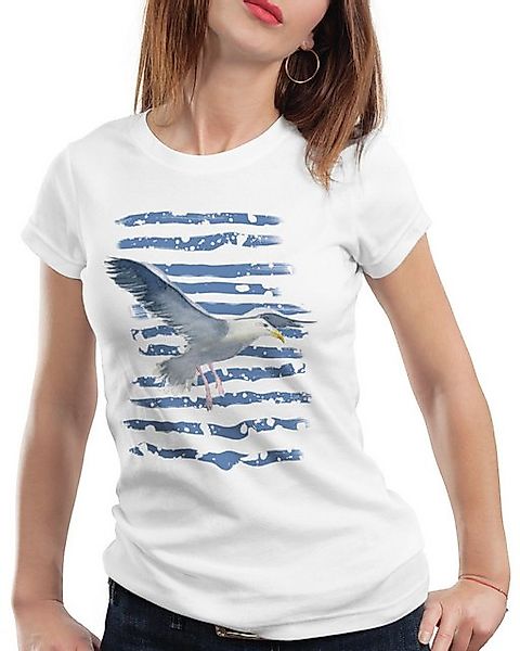 style3 T-Shirt Möwe ozean meer strand insel ostsee nordsee sylt günstig online kaufen