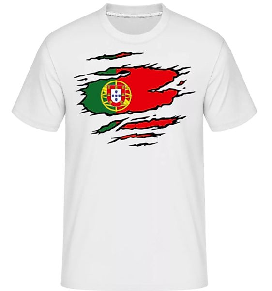 Ripped Flag Portugal · Shirtinator Männer T-Shirt günstig online kaufen