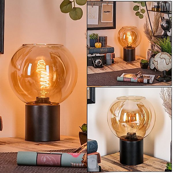 hofstein Tischleuchte Tischlampe aus Metall/Glas in günstig online kaufen
