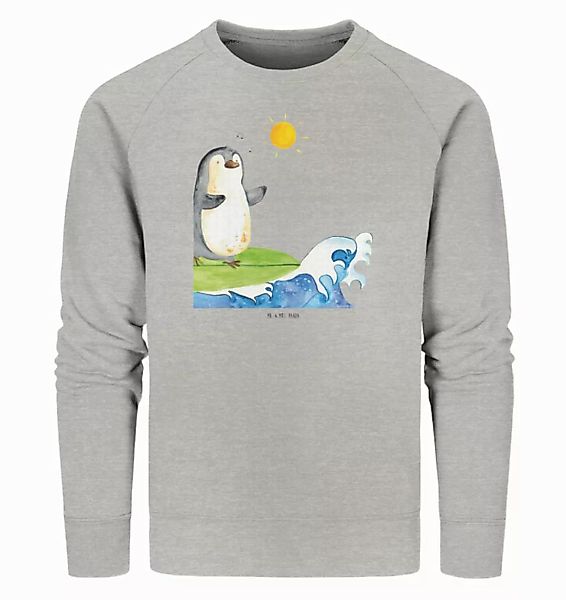 Mr. & Mrs. Panda Longpullover Größe M Pinguin Surfer - Heather Grey - Gesch günstig online kaufen