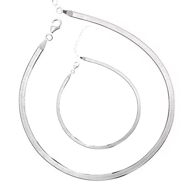 ELLAWIL Ketten und Armband Set Silber günstig online kaufen