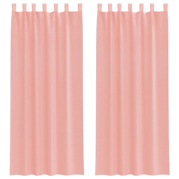 vidaXL Voile Vorhänge mit Schlaufen 2 Stk Rosa 140x260 cm 4102290 günstig online kaufen