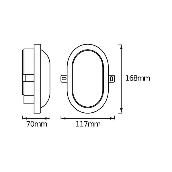 OSRAM LED-Außenwandlampe BULKHEAD, weiß, 6 W Kunststoff IP54 günstig online kaufen