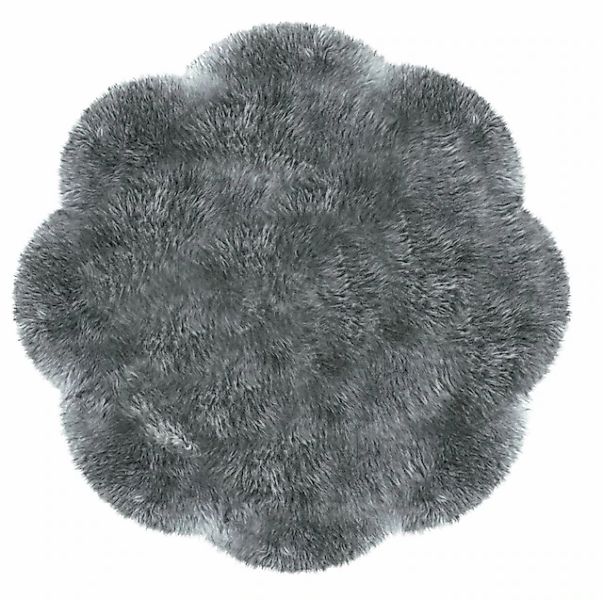 Heitmann Felle Fellteppich »Blüte - Lammfell farbig, Premium Qualität«, blu günstig online kaufen