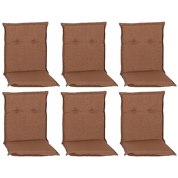 Beo Sitzauflage Niedriglehner Tolonaro 6er-Set DunkelBraun günstig online kaufen