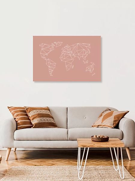 Poster / Leinwandbild - Geometrical World Blush günstig online kaufen