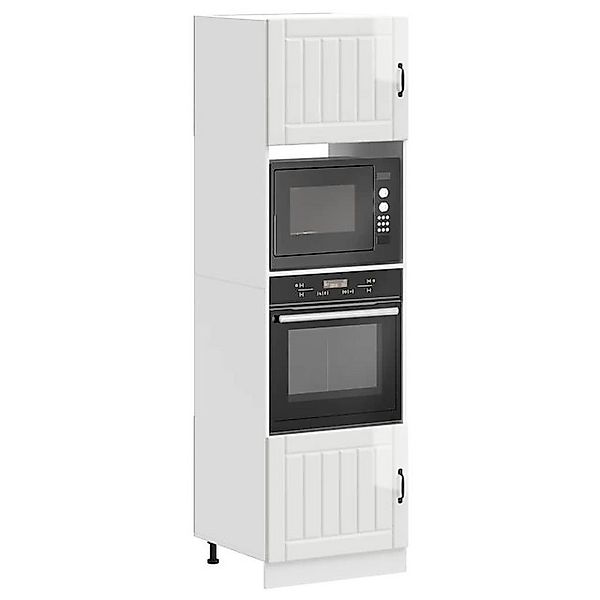 vidaXL Schrankmodule Herdumbauschränke 2 Stk. Kalmar Hochglanz-Weiß Holzwer günstig online kaufen