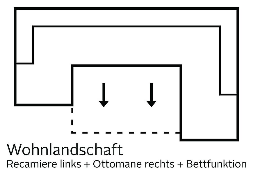 sit&more Wohnlandschaft »Mistral U-Form«, wahlweise mit Bettfunktion, inklu günstig online kaufen