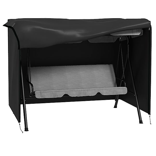 Outsunny Abdeckung für Schaukel Polyester Schwarz 205L x 124B x 164H cm günstig online kaufen
