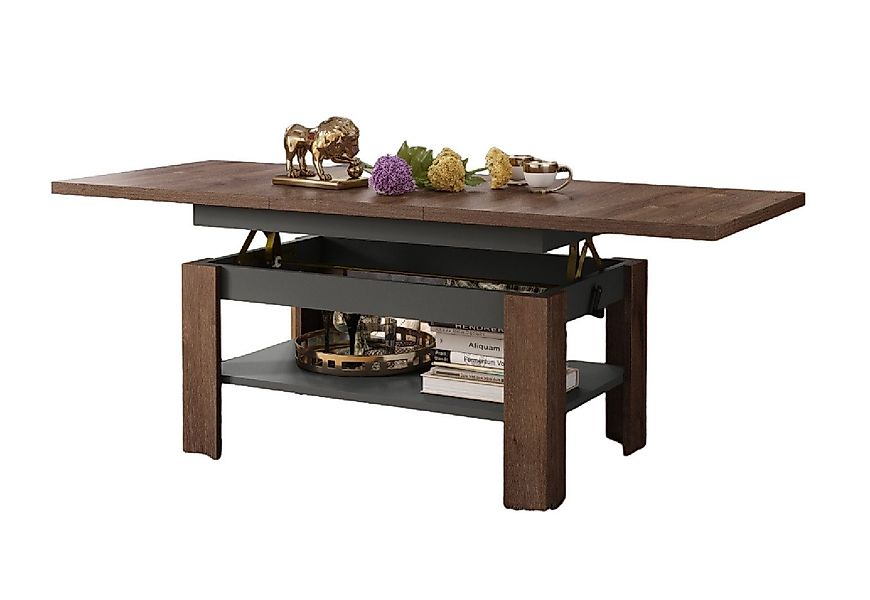 designimpex Couchtisch Design Rio stufenlos höhenverstellbar günstig online kaufen