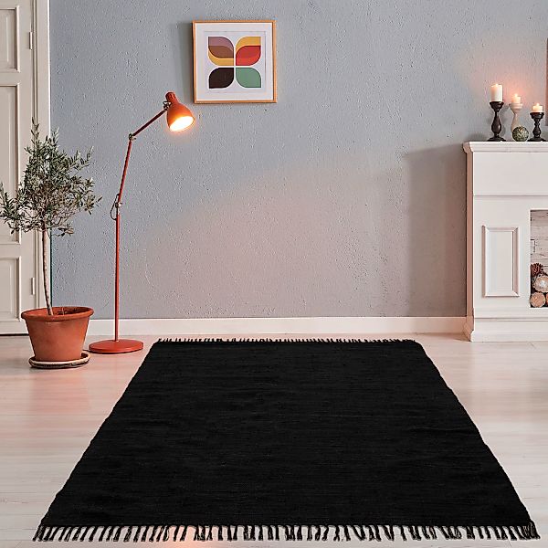 THEKO Teppich "Happy Cotton Fleckerl, handgewebt" rechteckig 5 mm Höhe Flac günstig online kaufen