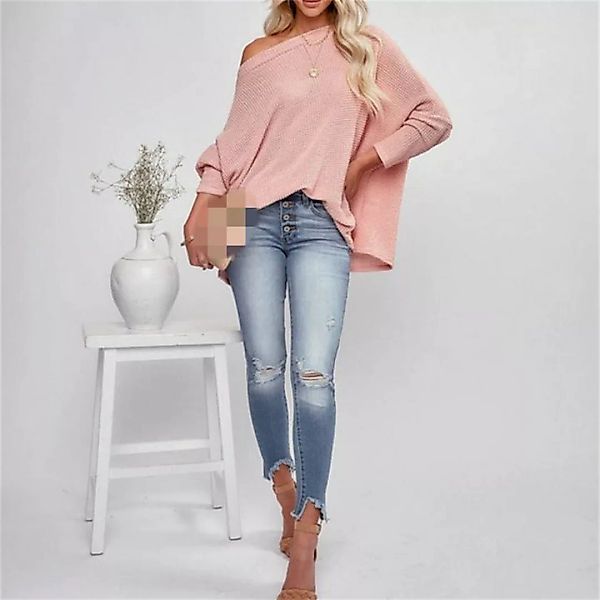 AFAZ New Trading UG One-Shoulder-Top Damen-Pullover mit langen Ärmeln und s günstig online kaufen