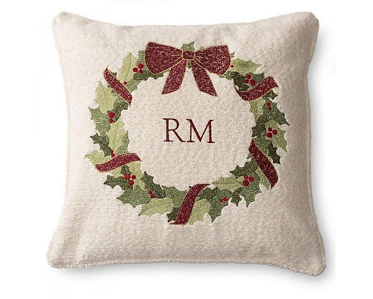 Rivièra Maison Kissenhülle Kissenhülle Kranz Christmas Wreath Pillow Cover günstig online kaufen