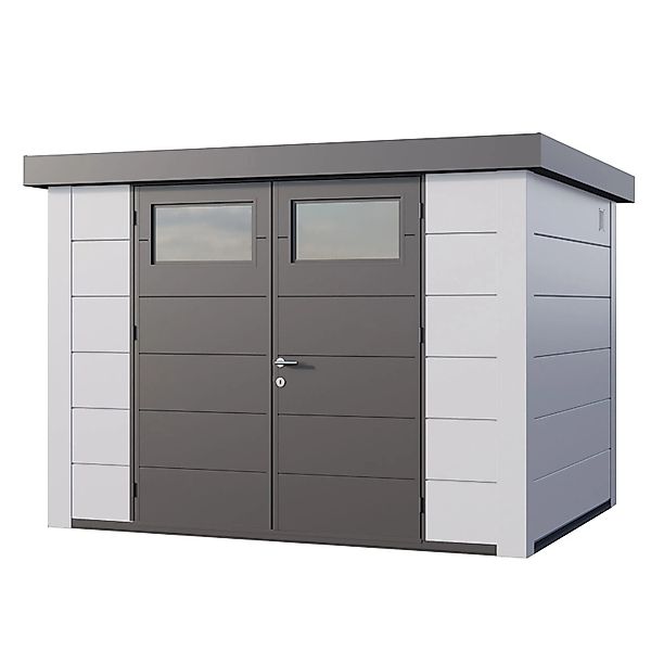 Gerätehaus Classico 3024 mit Weiße Ecken 298 cm x 238 cm Weiß günstig online kaufen