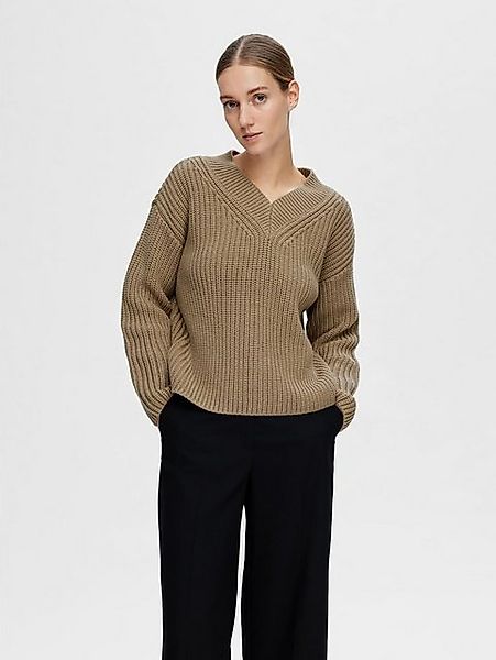 SELECTED FEMME Strickpullover Eleganter Grobstrick Lockerer Struktur SLFSEL günstig online kaufen