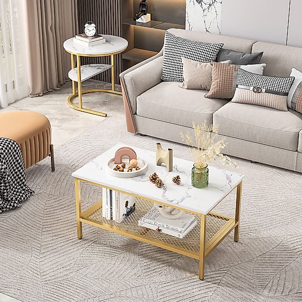 FUROKOY Couchtisch Wohnzimmer Tisch 2er Set günstig online kaufen