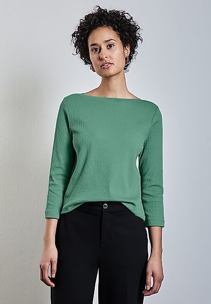 STREET ONE 3/4-Arm-Shirt aus softem Materialmix günstig online kaufen