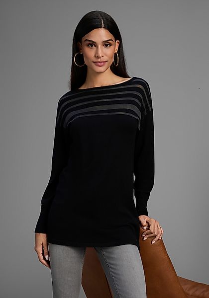 Laura Scott Strickpullover mit Meshstreifen - günstig online kaufen