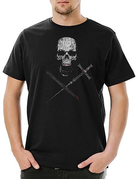 Urban Backwoods Print-Shirt Vampire Skull Herren T-Shirt Vampir Blut True G günstig online kaufen