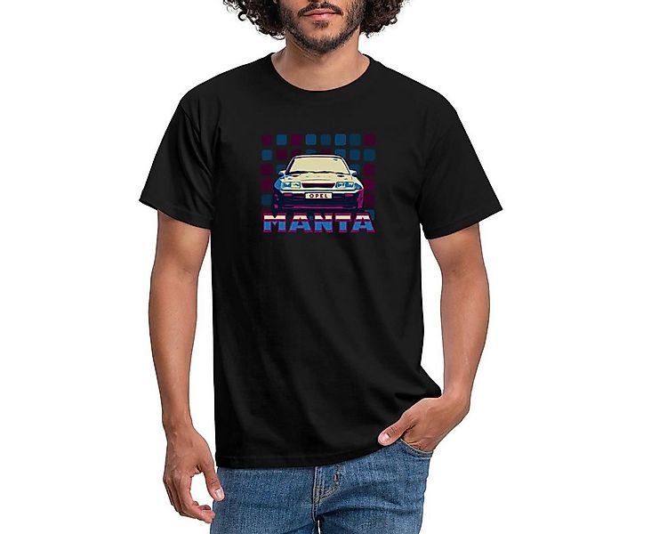 Spreadshirt T-Shirt Opel Manta Frontsicht Cooles 80er Design Männer T-Shirt günstig online kaufen