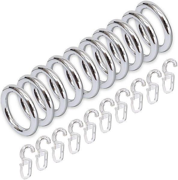 Liedeco Gardinenring, Gardinenstangen, (Packung, 10-St., mit Faltenlegehake günstig online kaufen