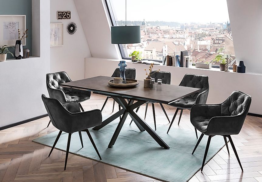 HELA Essgruppe HAVEL, (7-tlg), Tisch 140-180x90 günstig online kaufen