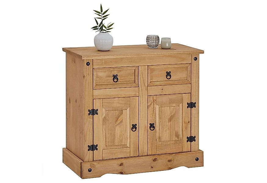 CARO-Möbel Sideboard SALSA, Kommode mit Stauraum im Mexiko Stil, Buffetschr günstig online kaufen