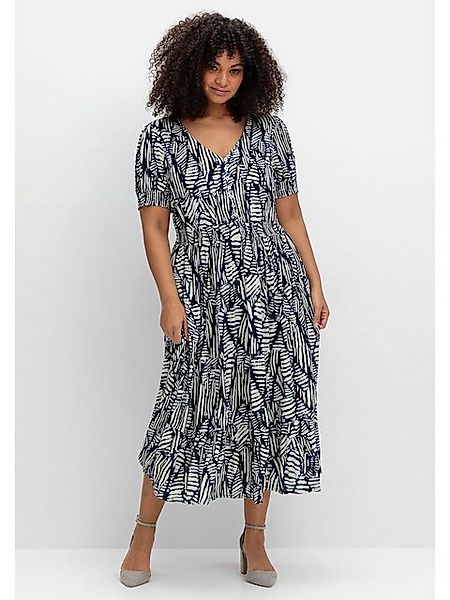 sheego by Joe Browns Sommerkleid Große Größen mit Grafikprint und Volantsau günstig online kaufen
