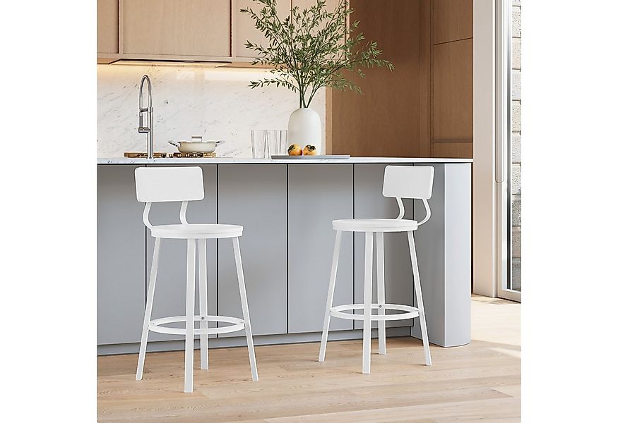 Woltu Barhocker (4 St), Barstuhl Kücheninsel rund, Küchenhocker Metallgeste günstig online kaufen