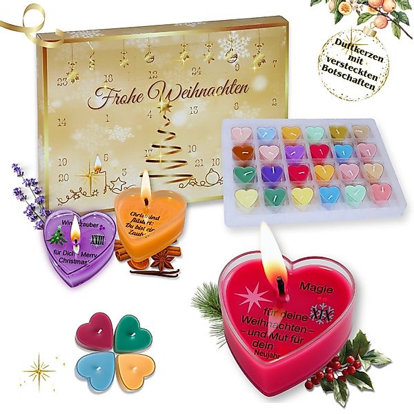 Lucadeau Adventskalender Duftkerzen mit 24 Düften günstig online kaufen