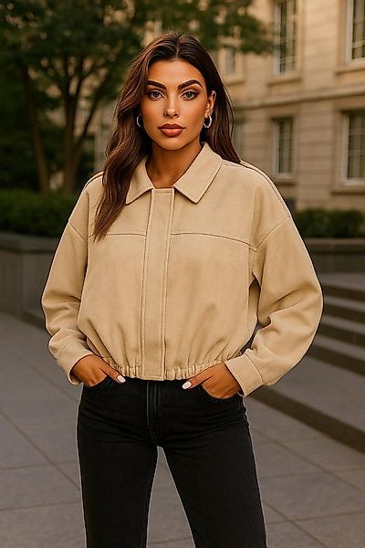 Worldclassca Lederimitatjacke Worldclassca Wildlederoptik Bomberjacke Zip T günstig online kaufen