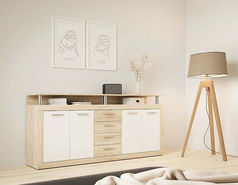 FORTE Sideboard, B/H/T 197,5/94,4/36,3 cm, viel Stauraum günstig online kaufen