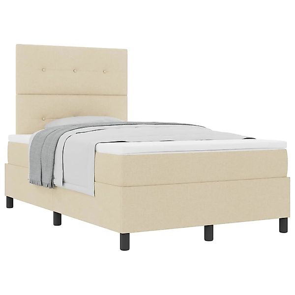 vidaXL Boxspringbett mit Matratze Creme 120 x 200 cm Stoff 3339383 günstig online kaufen