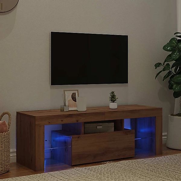 vidaXL TV-Schrank mit LED Artisan-Eiche 120x36,5x40 cm Holzwerkstoff 856302 günstig online kaufen