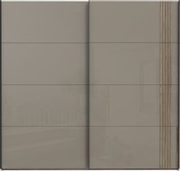 FORTE Schwebetürenschrank Hochglanzfront, Metallgriffleisten günstig online kaufen