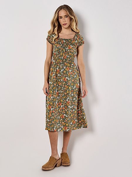 Apricot Druckkleid Milkmaid Ditsy Midi Dress, günstig online kaufen