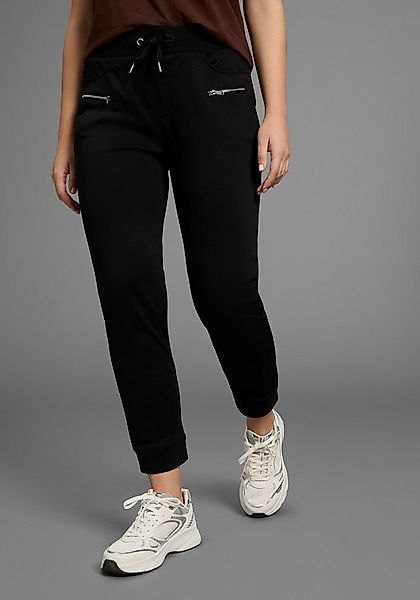 Bruno Banani Jerseyhose figurbetonte Passform, knöchellang mit Rippbündchen günstig online kaufen