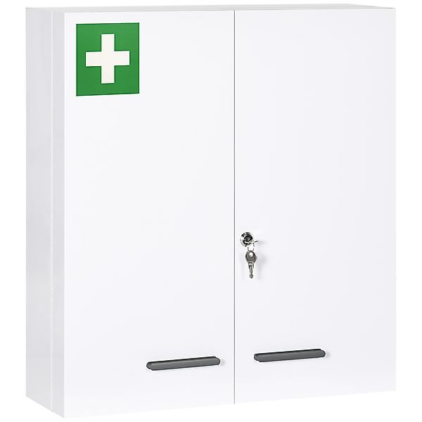 kleankin Medizinschrank 2-türig mit 6 Einlegeböden, apothekerschrank für Wa günstig online kaufen