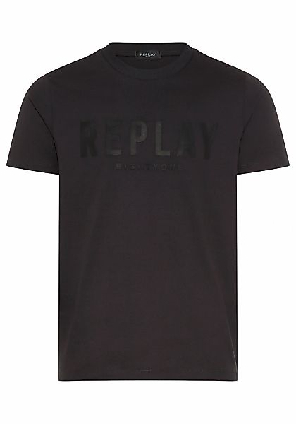 Replay T-Shirt Baumwoll-Qualität, Logoschriftzug günstig online kaufen