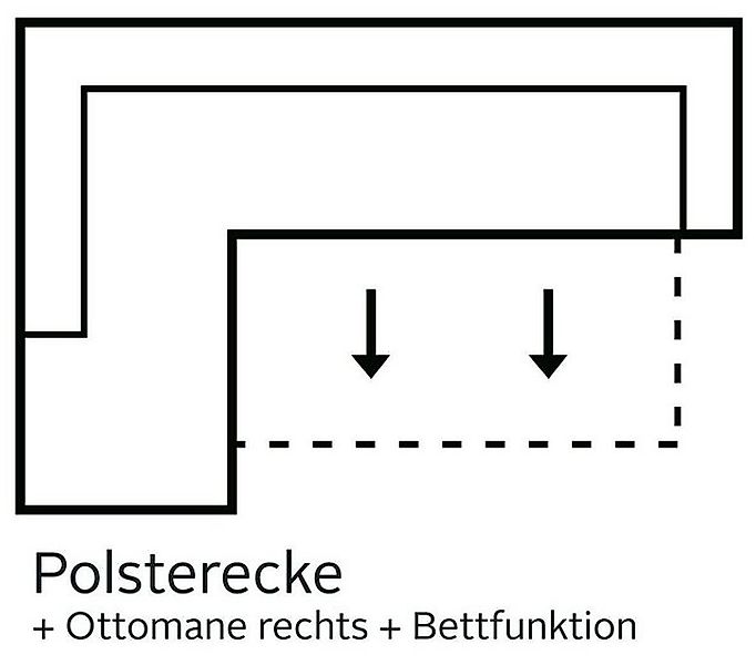 COTTA Ecksofa "Enterprise L-Form", mit Kopf- und Armteilverstellung, wahlwe günstig online kaufen