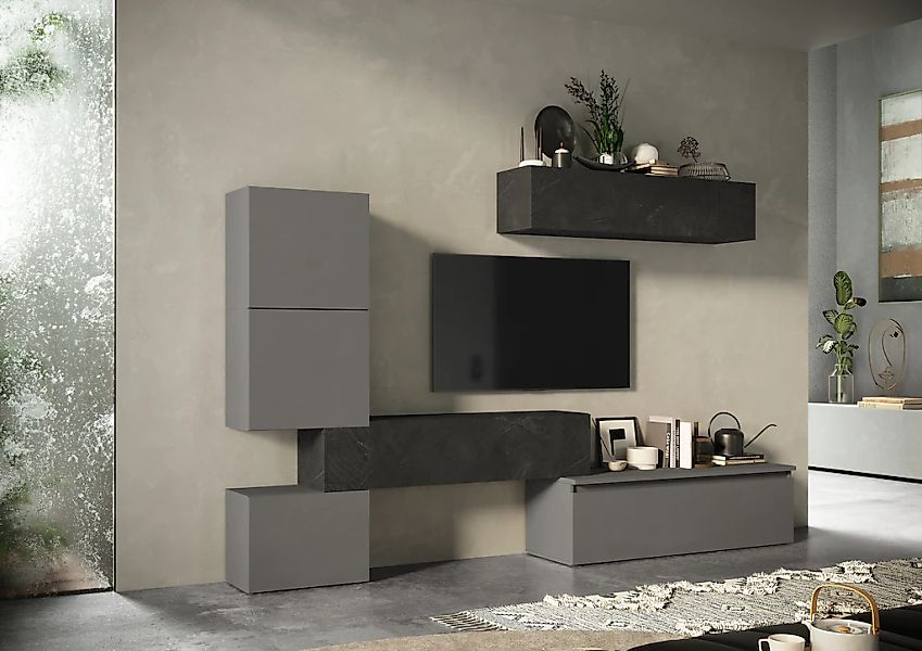 INOSIGN Wohnwand "INFINITY, 6tlg. Breite 290 cm, Höhe variabel, Schrankwand günstig online kaufen