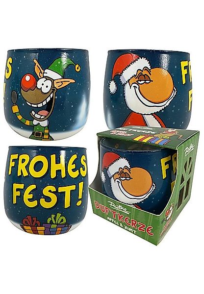United Labels® Teelicht Ralph Ruthe - Kerze im Glas - XMAS Santa & Rudi Duf günstig online kaufen