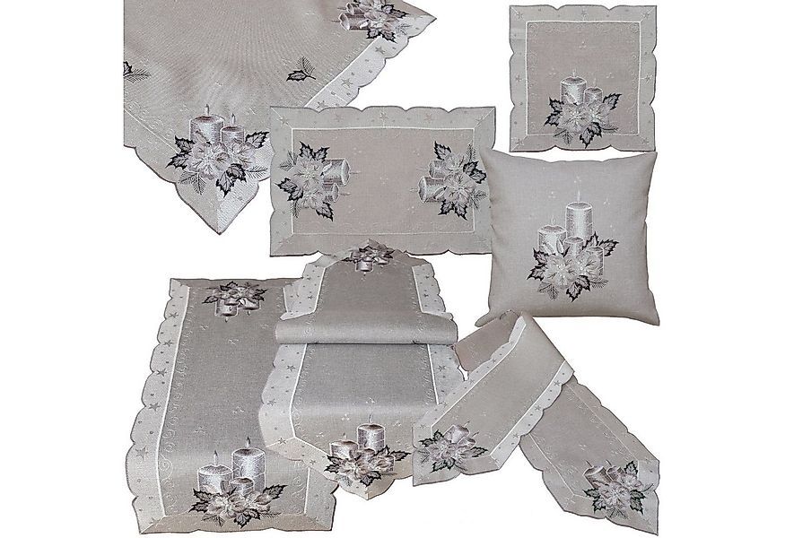matches21 HOME & HOBBY Tischdecke Tischdeckchen OLIVIA Kerzen Weihnachten g günstig online kaufen