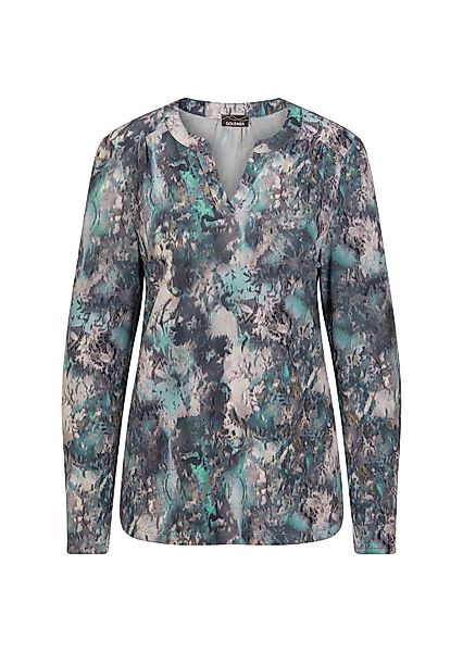 GOLDNER Kurzarmbluse "Kurzgröße Elegantes Blusenshirt mit V-Ausschnitt" Sch günstig online kaufen