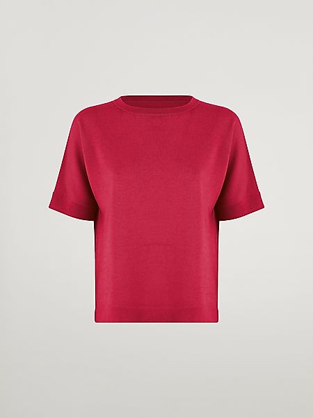 Wolford - Merino Blend Top Short Sleeves, Frau, lipstick red, Größe: L günstig online kaufen