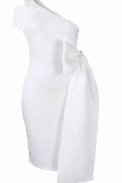 ZWY Dirndl Unifarbene Kleider mit Schleifenknoten Kleider trägerlos Eleganz günstig online kaufen