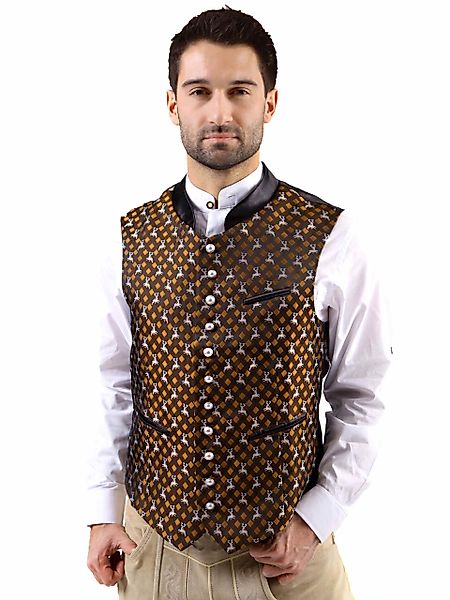 Almbock Trachtenweste Trachtengilet Toni (1-tlg) braun günstig online kaufen