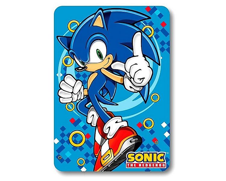 Kinderdecke Fleecedecke Kuscheldecke für Kinder 140 x 100 cm, Sonic The Hed günstig online kaufen