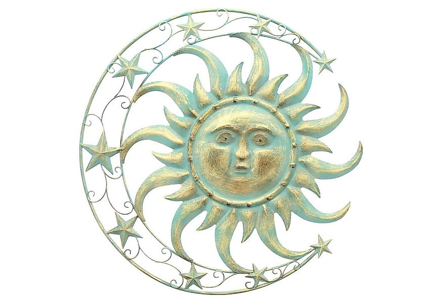 Dekoleidenschaft Wanddekoobjekt "Sonne, Mond & Sterne" 3D Wanddeko aus Meta günstig online kaufen