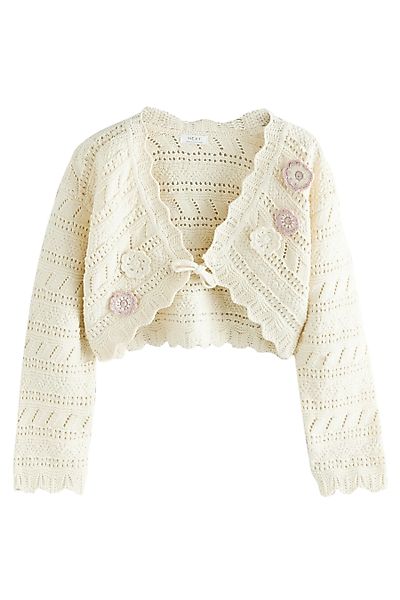 Next Strickjacke Gehäkelter Bolero aus 100 % günstig online kaufen